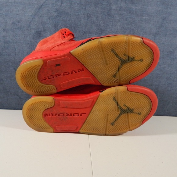 Air Jordan 5 Retro BG University Red/Black Suede 440888-602 Grade School Size 7Y - Picture 7 of 9